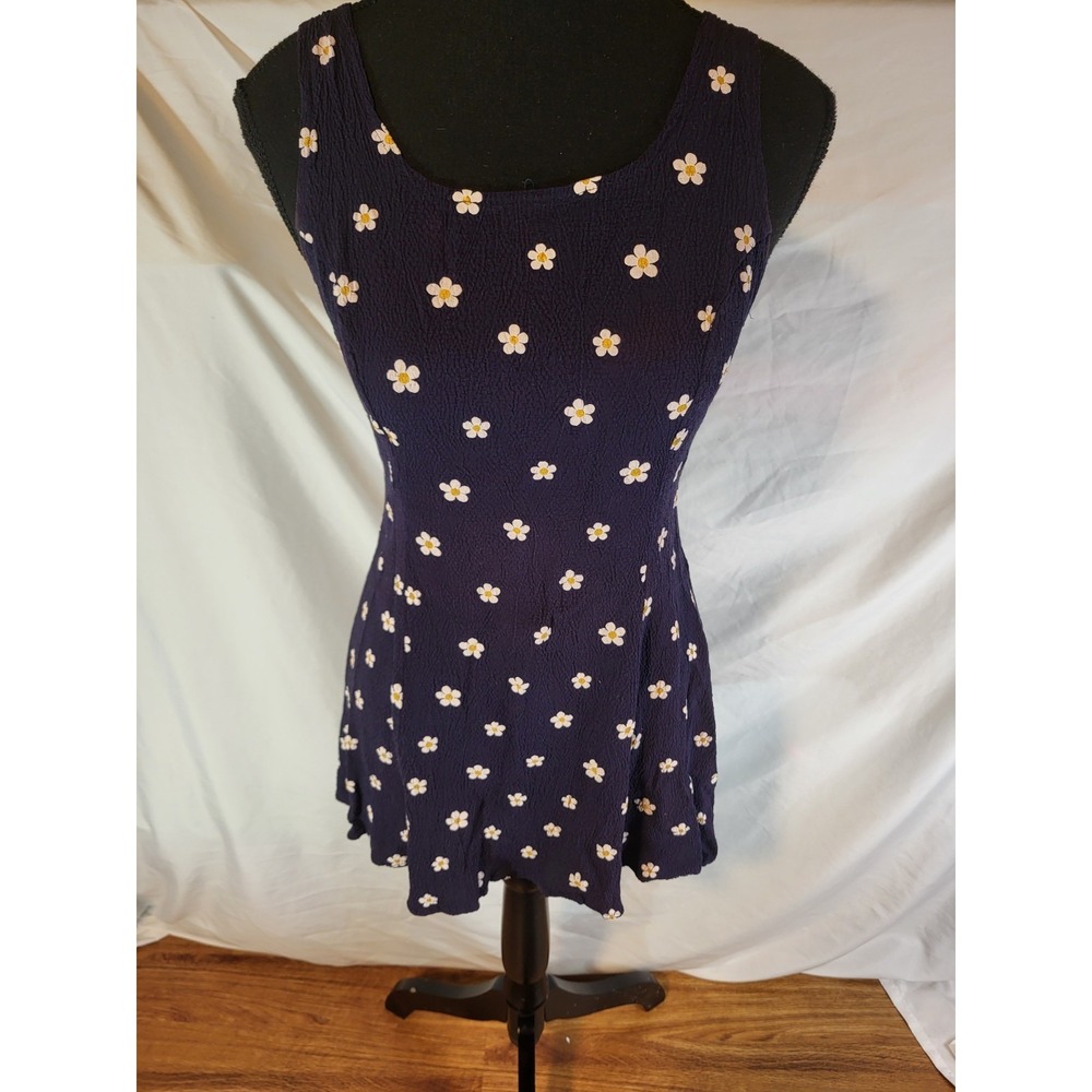 vintage california gold rush mini dress  Size 9 Floral Grunge 90s
